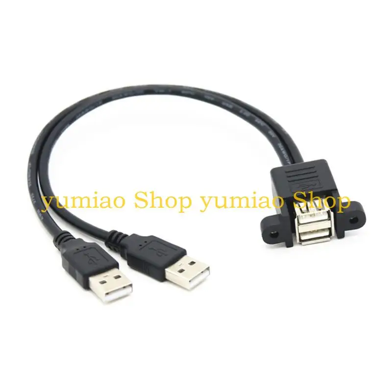 587B Panel Mountable USB Extension Line with 2 Screw Holes for Firm Fixation