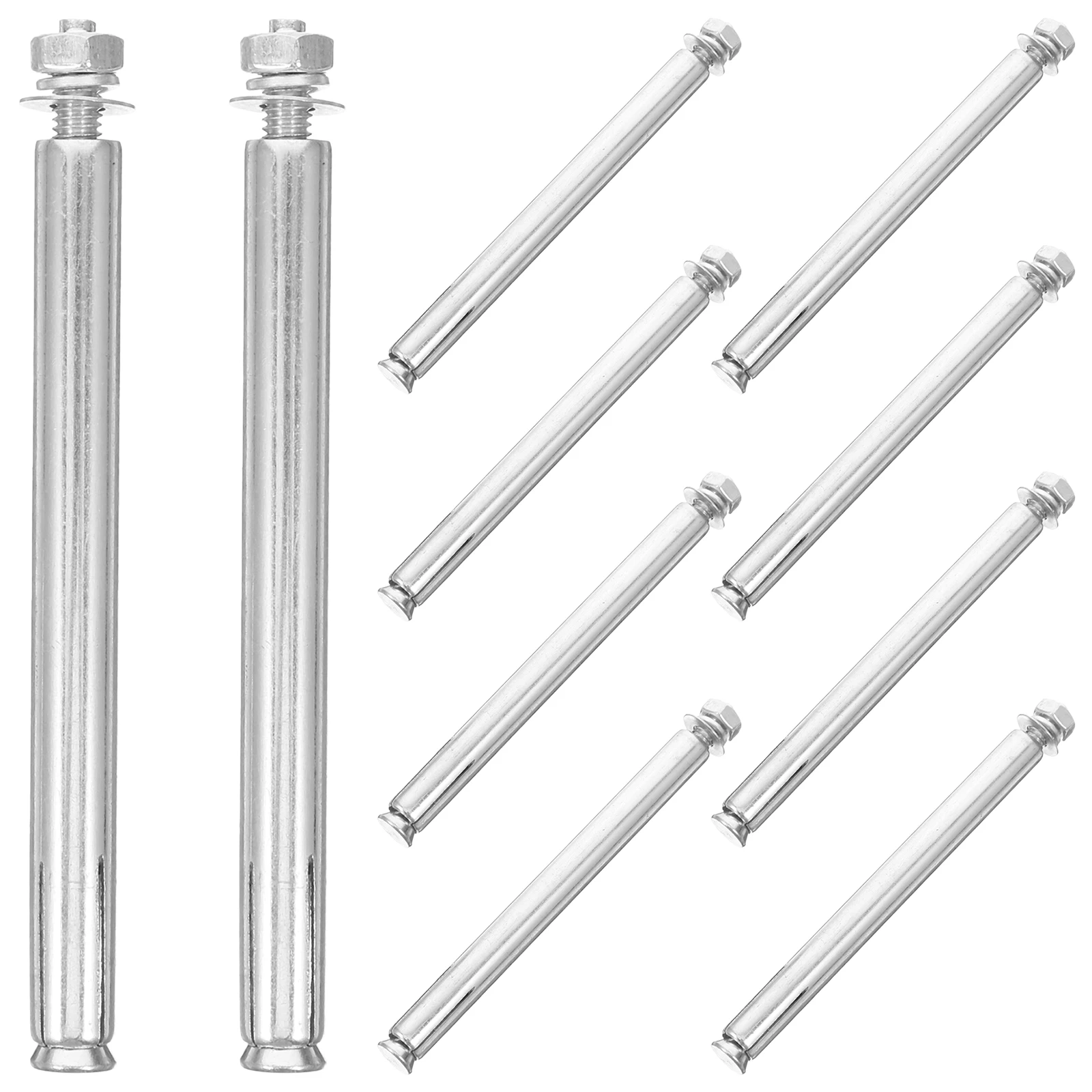 10pcs Galvanized Heavy Duty Screws Furniture DIY Multi-Use Bolts Multi Use Expansion Bolts For Fastening Anchor Nuts
