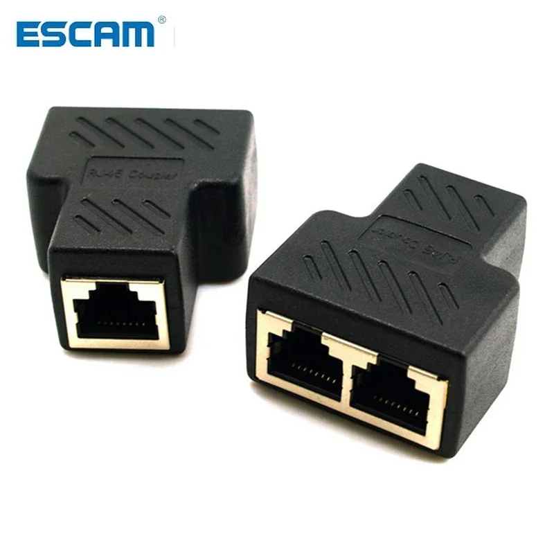 

ESCAM 1-2 способа RJ45 LAN Ethernet сетевой кабель гнездовой разветвитель адаптер для док-станций для ноутбука