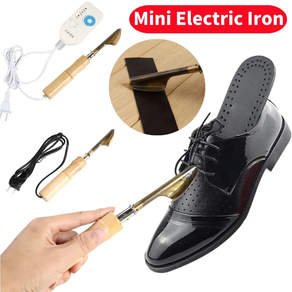 Portable Mini Electric Iron for Leather Clothes Shoes Smooth Wrinkle Removal Leather Surface Caft Repair Soldering Iron Tools