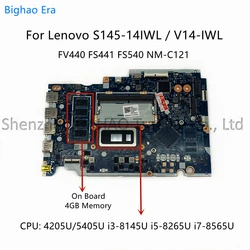 NM-C121 For Lenovo Ideapad S145-14IWL V14-IWL Laptop Motherboard With 5405U i3 i5-8265U i7 CPU 4GB-RAM Fru:5B20S41747 5B20S41748