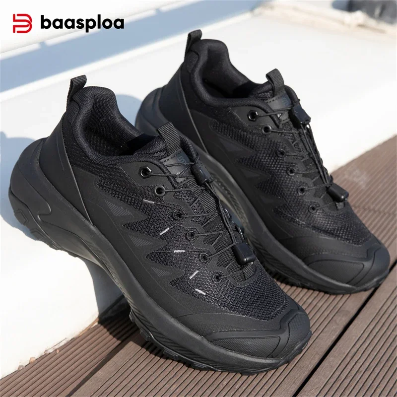 Baasploa Women Hiking Shoes Mesh Breathable Outdoor Sneakers Female Comfort Sport Shoes Non-Slip Wear-Resistant Climbing
