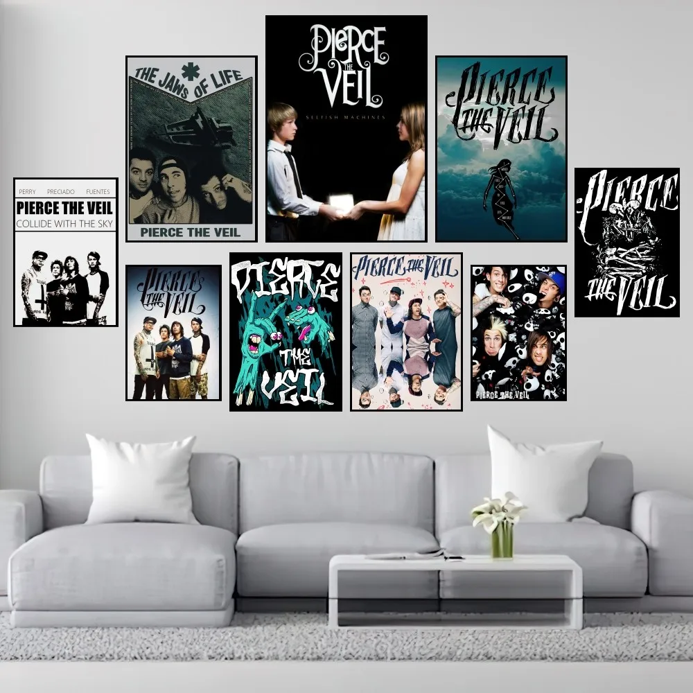 Rock Band Pierce The Veil Poster Prints Wall Painting Bedroom Living Room Decoration Office Small