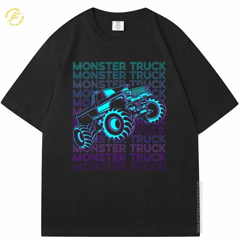 

Driver Racer Cool Tee 2025 100% Cotton Man Tshirt Monster Truck Retro Oversized T-Shirt Cotton Men's T-Shirts Korean Tops