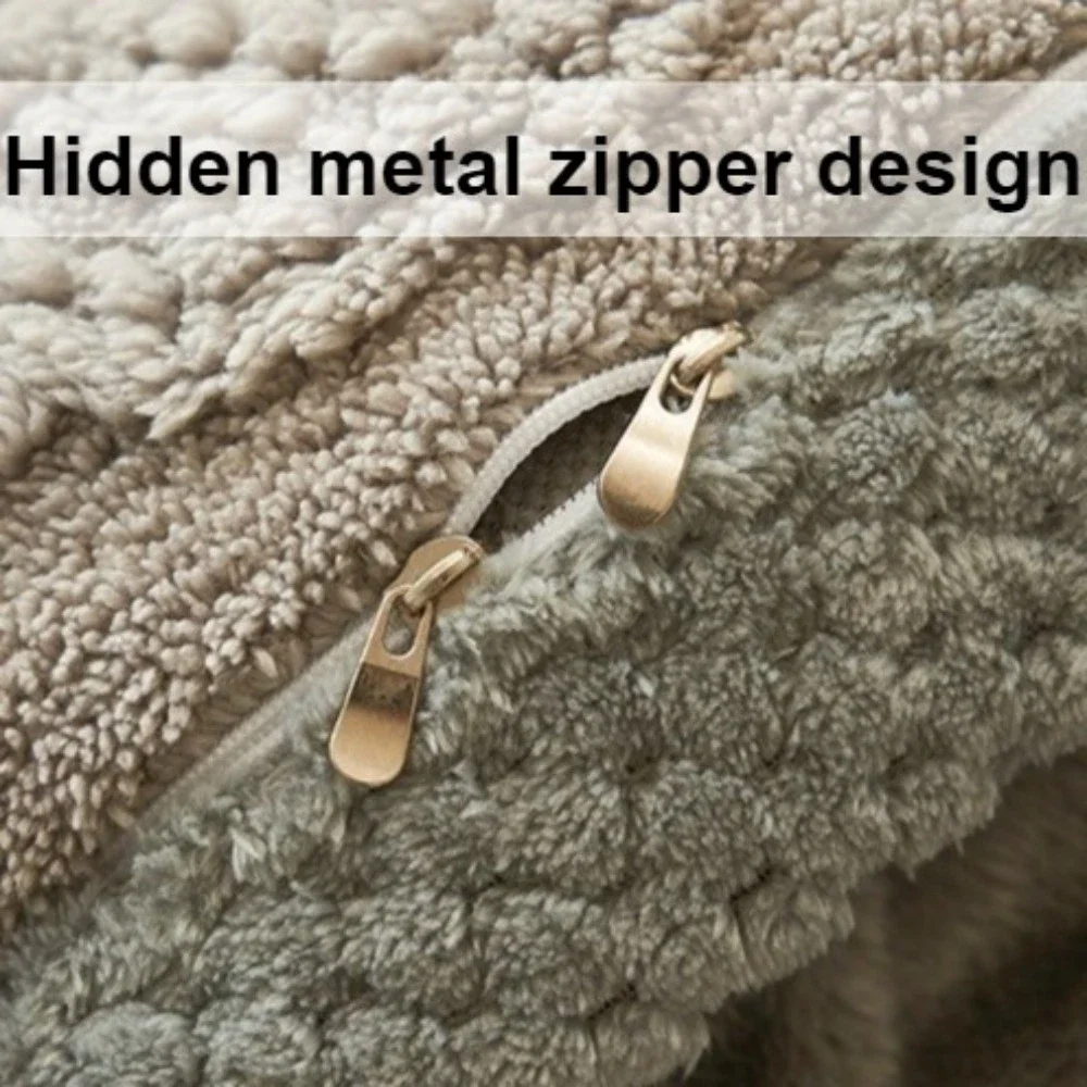 أغطية لحاف شتوية دافئة للغاية أغطية قطيفة قابلة للفصل تصميم سميك للفراش ليالي باردة سهلة الغسل Poszewka Na Koлаdrę #4