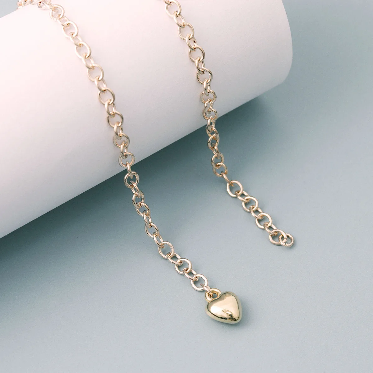 100pcs CCB Heart Shape Charms for DIY Jewellery Making
