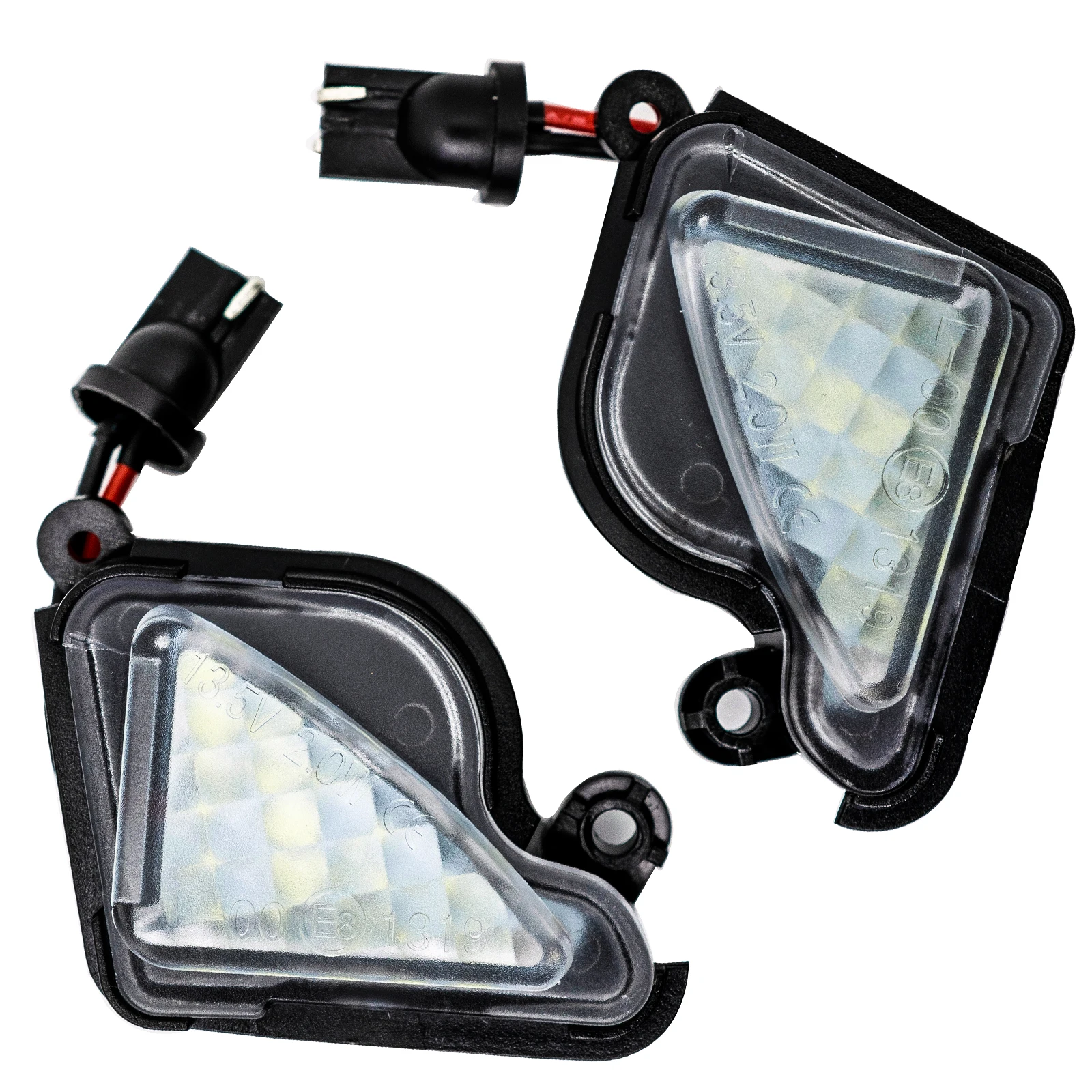 2Pcs White Side Mirror Puddle Light No Error Bright Clear Lens Canbus Car Lamp LED Assembly For Skoda Superb Mk2 Octavia a5 a7