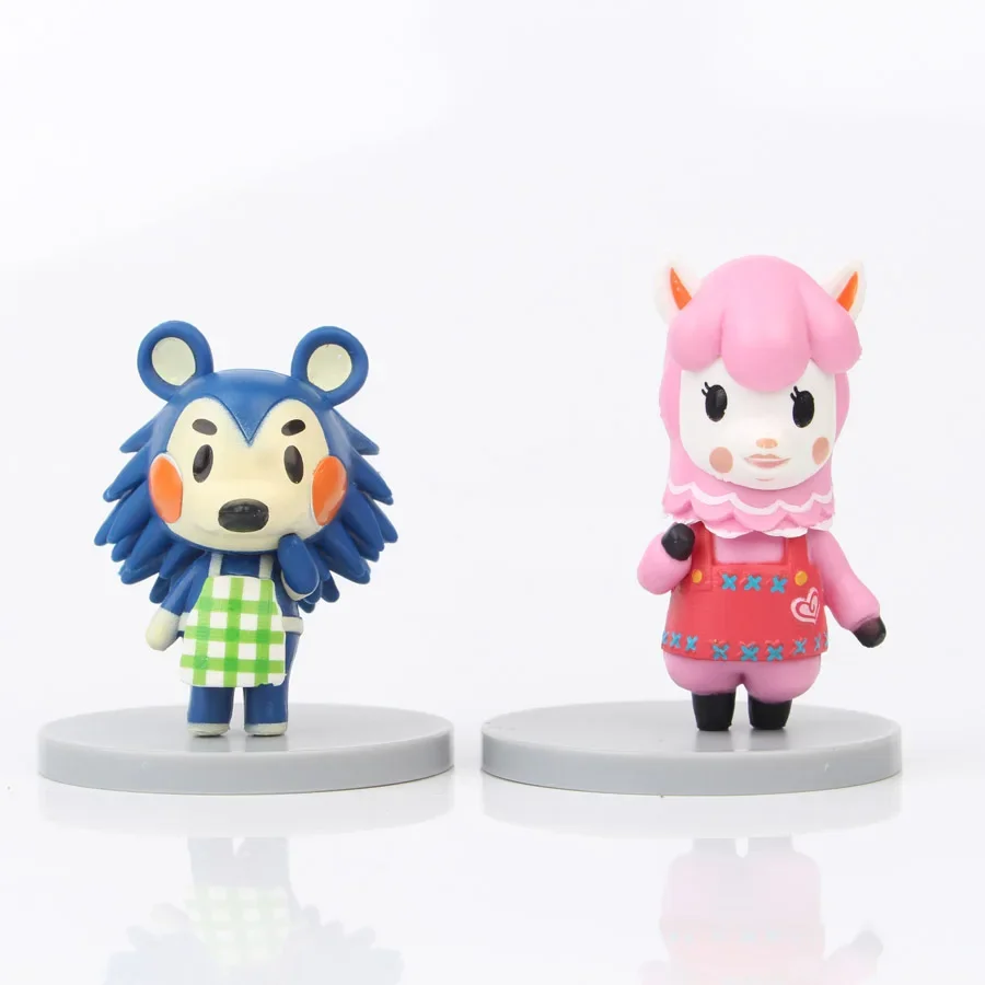 Personagens de cruzamento de animais PVC Action Figure, Brinquedos, Retrato, Isabelle, Tom, Nook, Lisa, Modelo de coleção, Bonecas para Presente, 4 peças