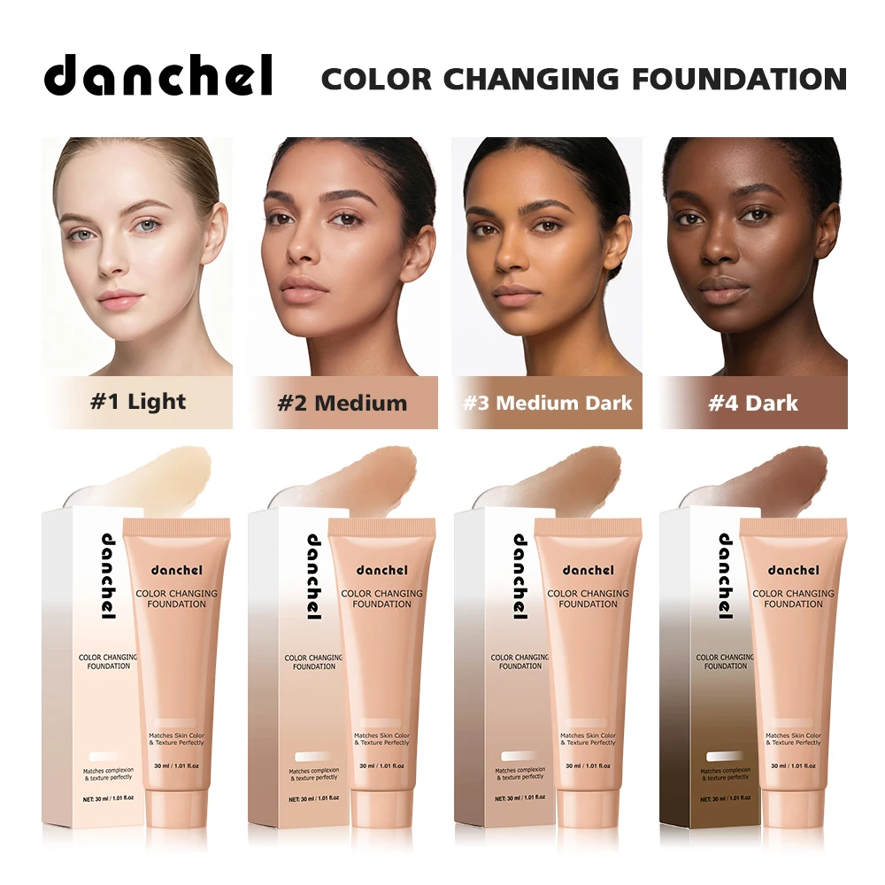 Color Changing Foundation Nourish Repair Skin Deep Hydration Brighten Even Tone Natural Matte Makeup Effect Concealer Foundation