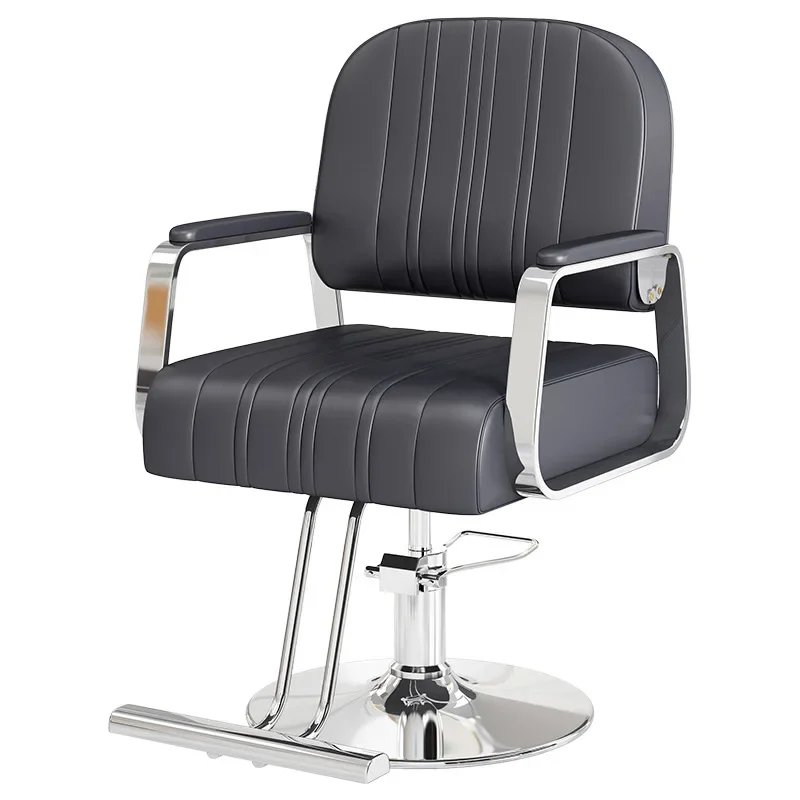 

Special stainless steel armrest lifting rotating light luxury hair cutting chair