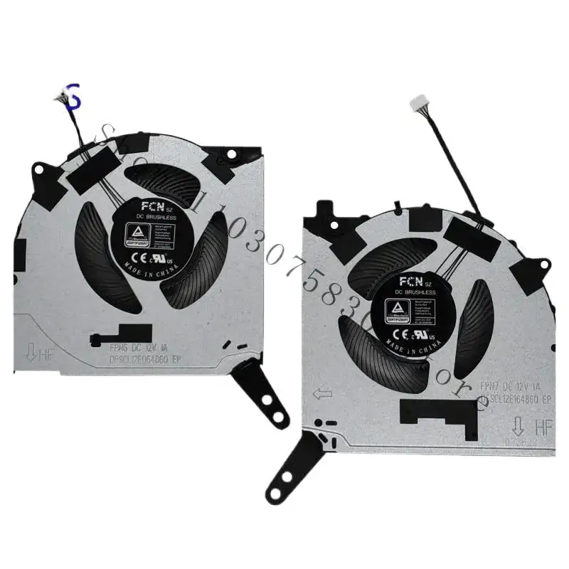 Nueva CPU GPU ventilador para Lenovo Y7000P R7000P R7000 FPN6 FPN7 2022 año FPPD FPPF DFSCL12E16486Q DFSCL12E06486Q DC12V 1A ventilador @