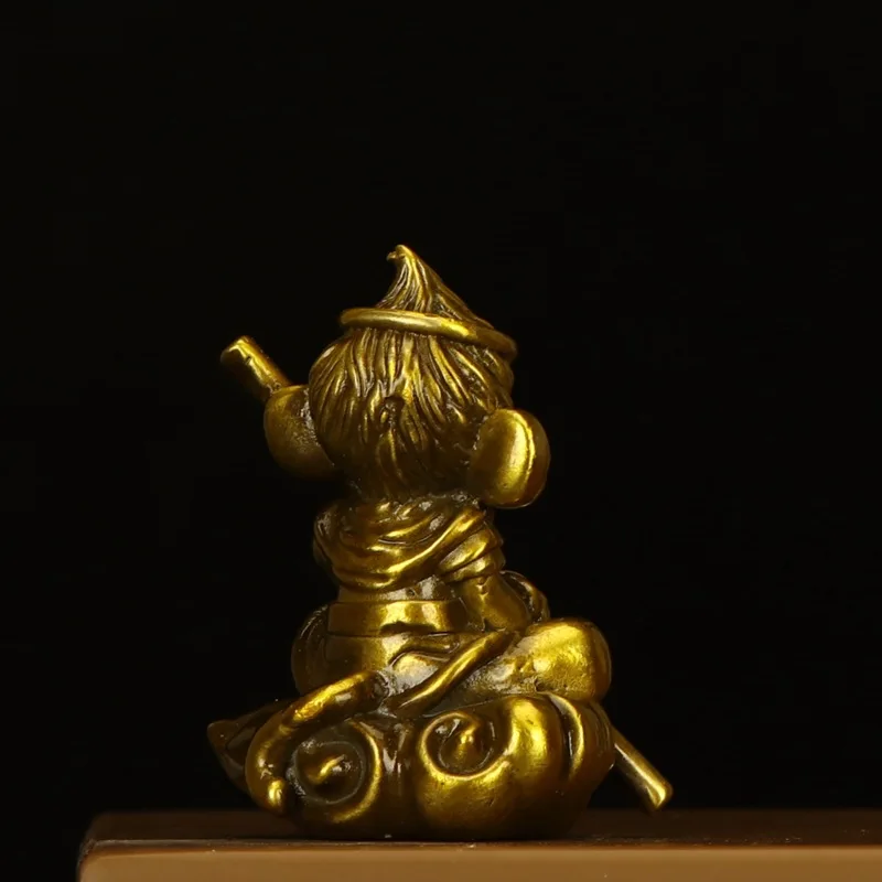 زخرفة النحاس الجحيم الشمس Wukong سطح المكتب القتال بوذا البرونزية النحت الحرفية الديكور القرد الملك تمثال #5