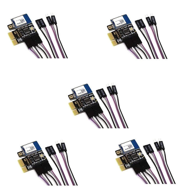 5X Tuya Wifi Computer Power Reset Switch Pcie Card For PC Computer,APP Remote Control,Support Google Home,MINI Card