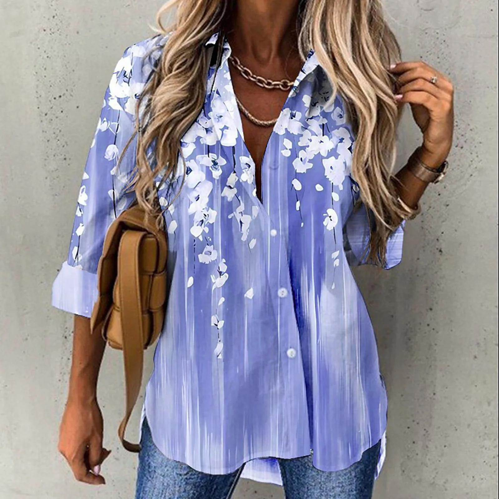 

Elegant Fashion New Shirt Women Temperament Long-Sleeved Woman Loose Shirt Casual Loose Top Blusas Women'S Blouses Outerwear