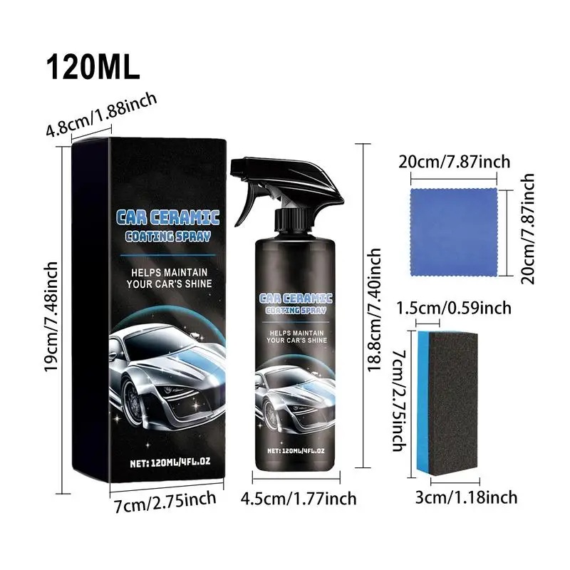 120ml Car Ceramic Nano Coating Liquid Coatin Nano Crystal Hydrophobic Layer Polishing Paint Coating Agent Polish Nanos Coatings