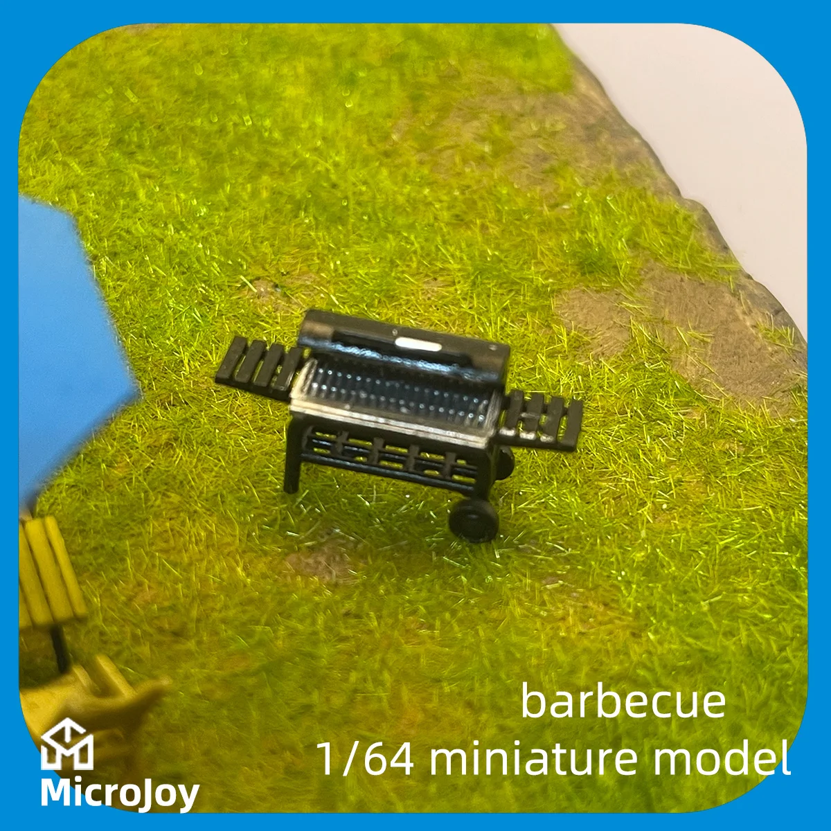 Cenário Detalhado: Churrasqueira em Miniatura Escala 1:64, Rack de Churrasco para Exterior, Peça Decorativa, Cenário para Modelos de Carros, Arranjo Estilo Vintage