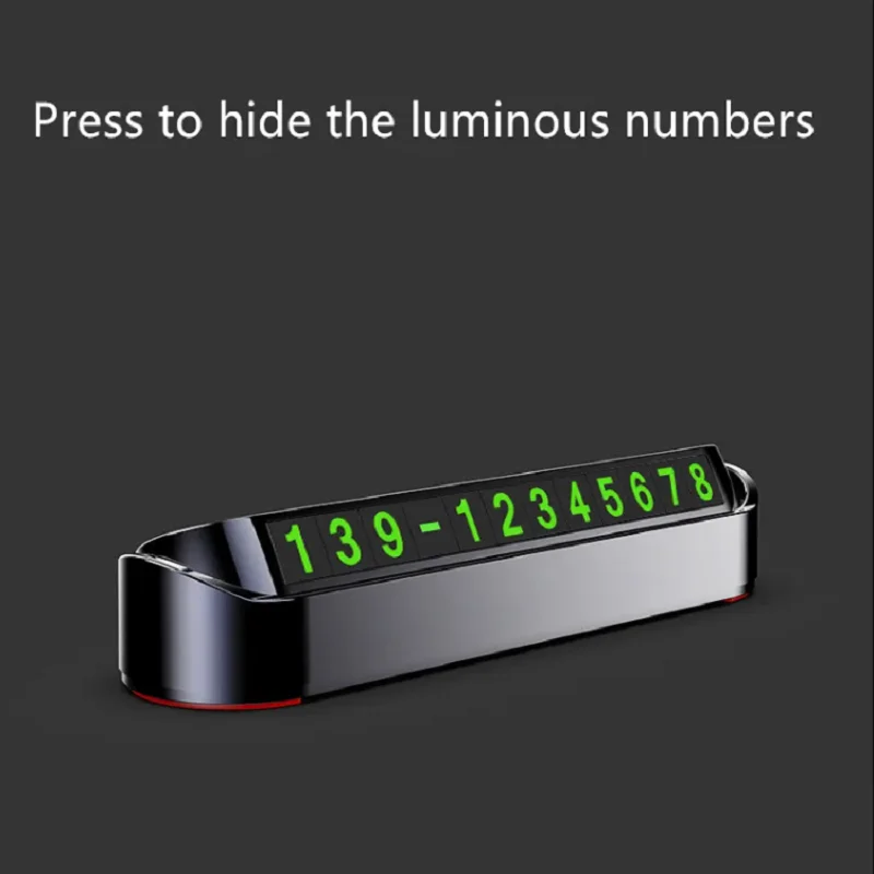 Temporary Car Stop Car Parking Phone Number Card Night Glowing Sign To Stop Car Car Accessory Must Haves Parking Gadgets
