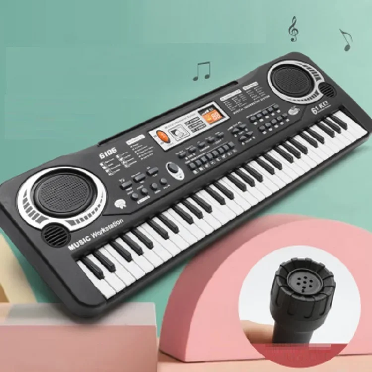 Digital  61 Keys Electronic Organ Piano MQ-6106 Hot Selling Musical Instrument Keyboard with speaker microphone for kid/children