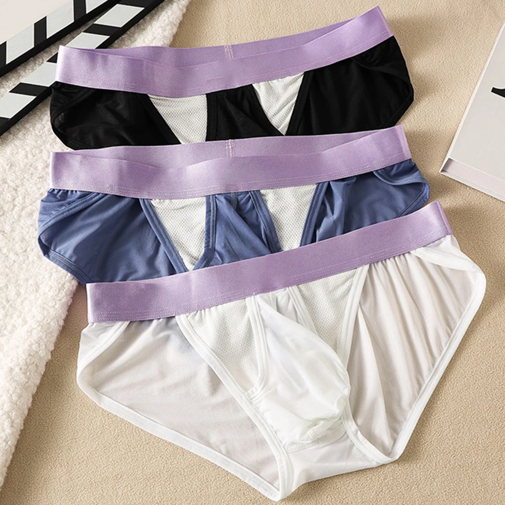 

Men's Lingerie Color Matching Breathable Panties Pouch Underwear Sissy U Convex Pouch Underpants Ultra-Thin Briefs Knickers