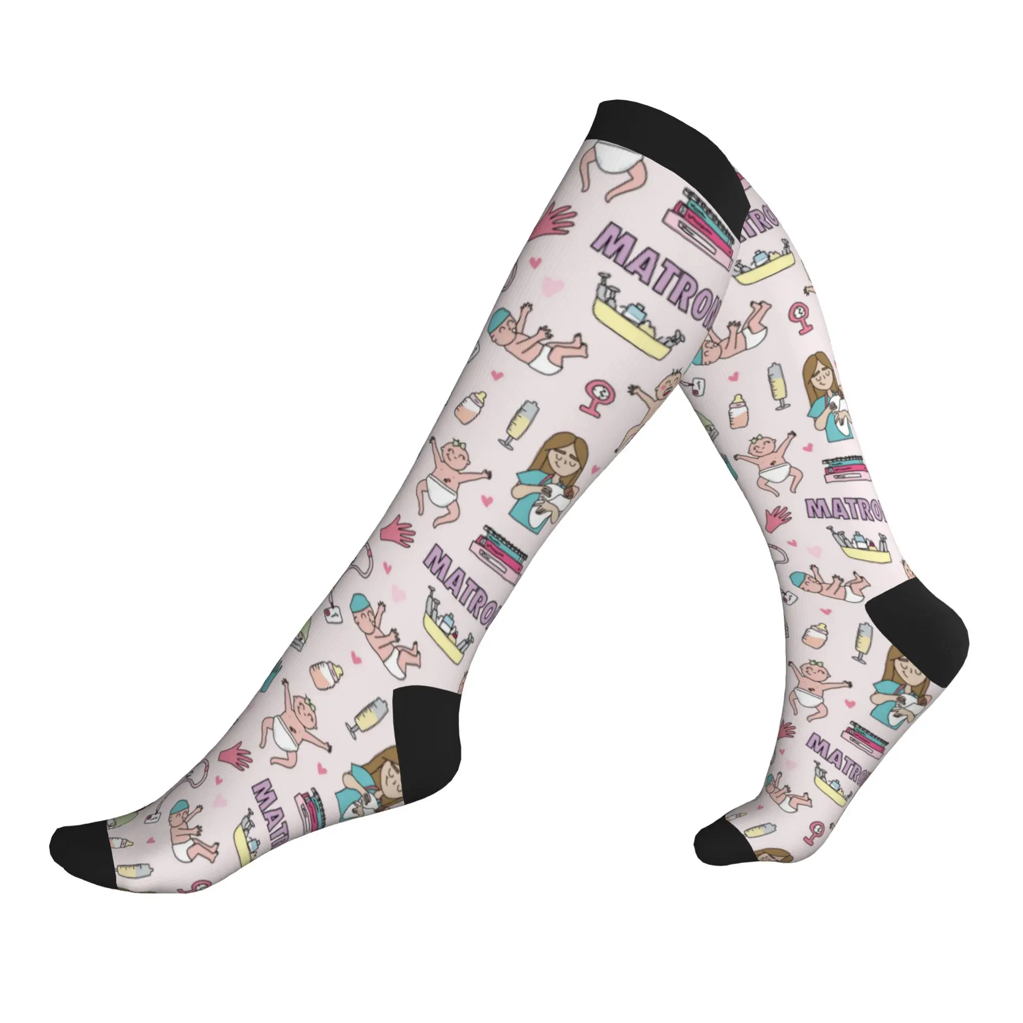 

Funny Enfermera En Apuros Doctor Nurse Medicine Socks Women Men Warm 3D Printing Football Sports Socks