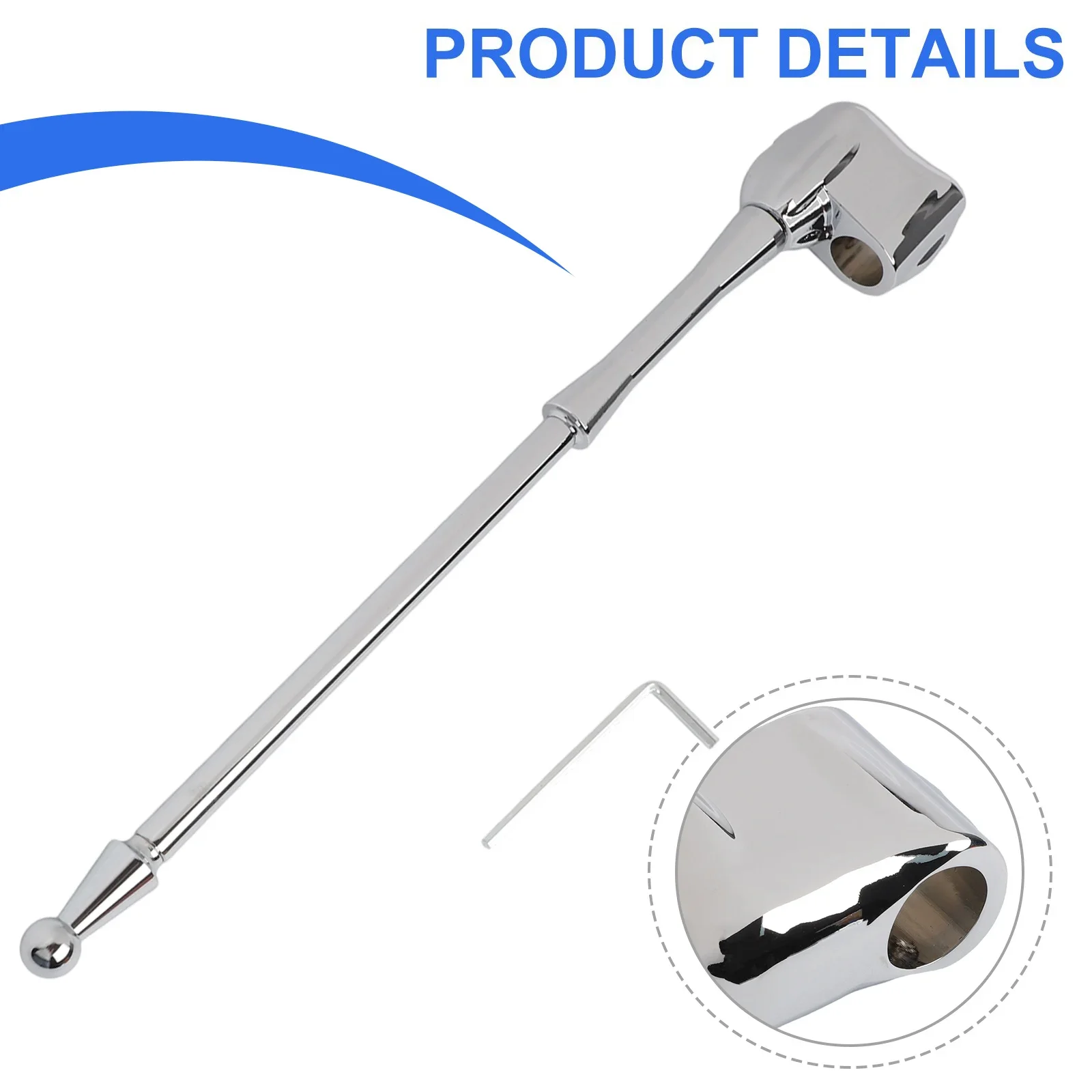 Chrome Motorcycle Flag Mount Accessories Size As Shown Motorcycle Flag Pole Mount Enhanced Vehicle Appearance Long Service Life