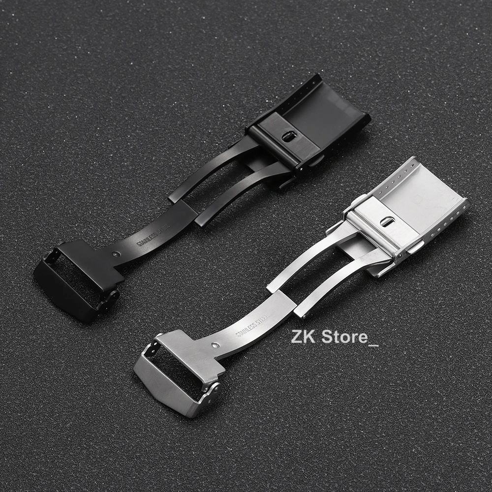 18mm 20mm 22mm Watch Clasp Safety Folding Buckle 316L Solid Stainless Steel Men Women Watch Buckle Watch Strap Accessories