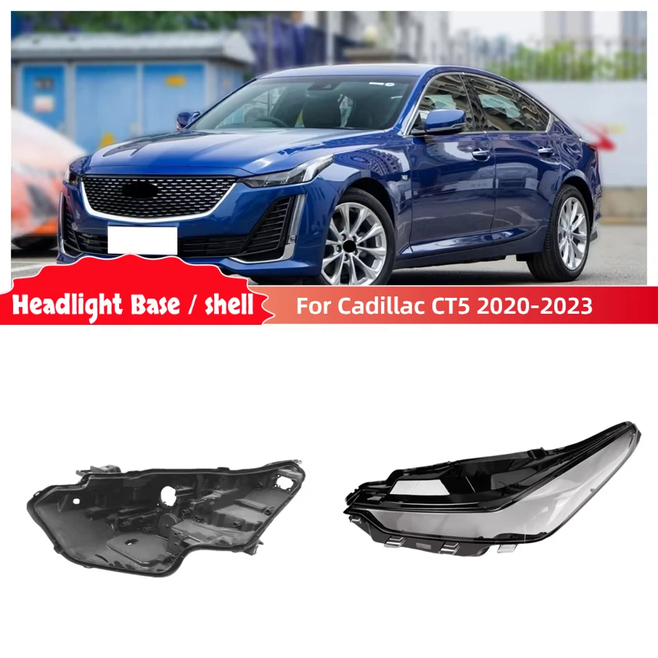 

For Cadillac CT5 2020 2021 2022 2023 Accessories Cars Base Head Lamp Shell Light Bulb Holder Front Lamp Glass