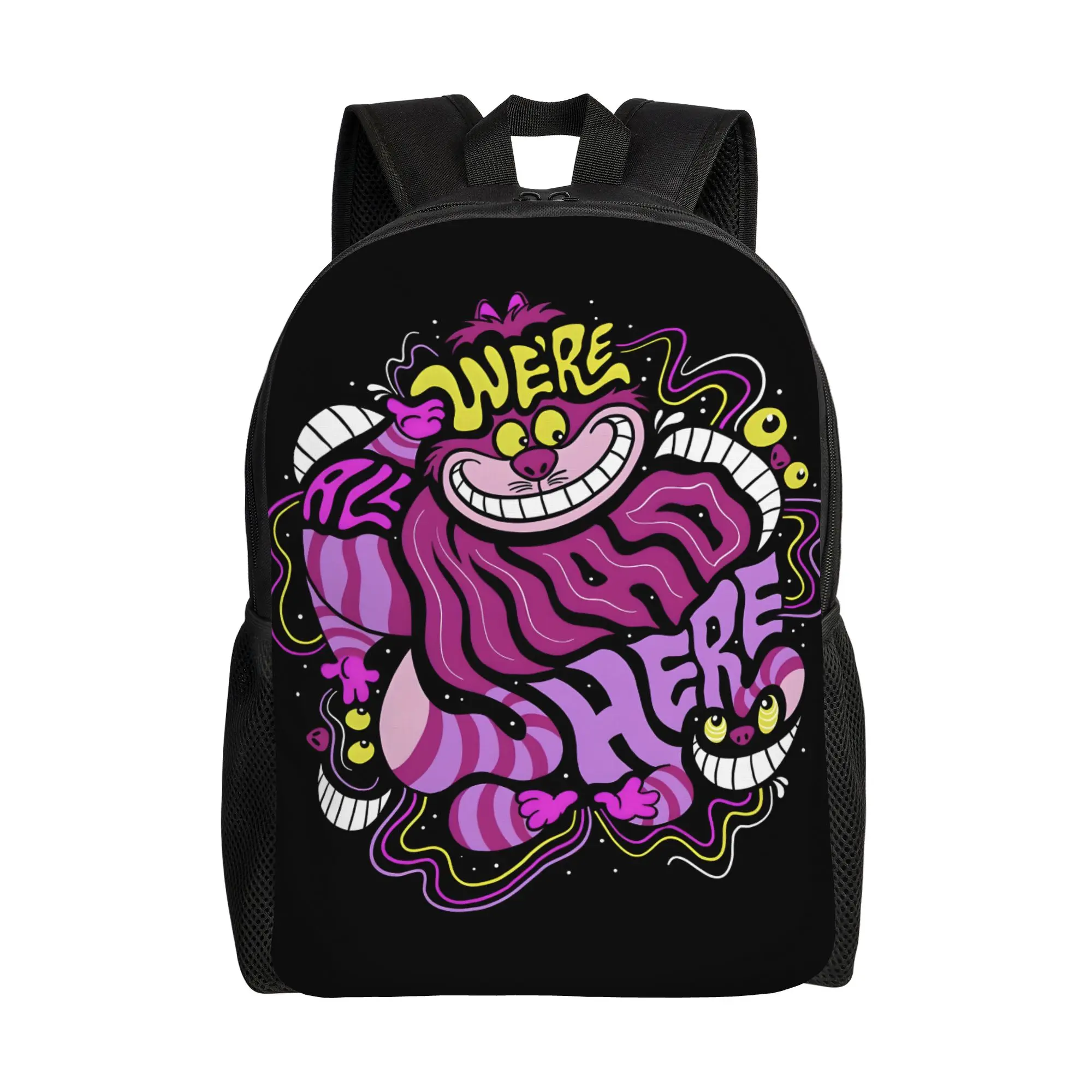 

Рюкзак Disney Alice Cheshire Cat, 1 шт., рюкзак для студентов колледжа с изображением Чеширского кота из «Алисы в стране чудес», новый, к началу нового учебного года