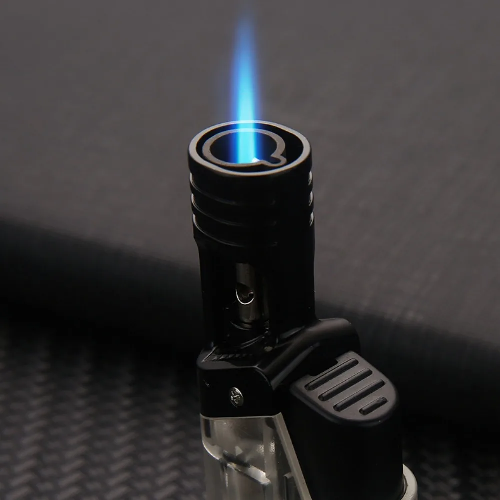 Transparent Torch Lighter Mini Jet Flame Gun Windproof Ignition Inflatable Butane Gas BBQ Cigar Lighters Cigarette Accessories