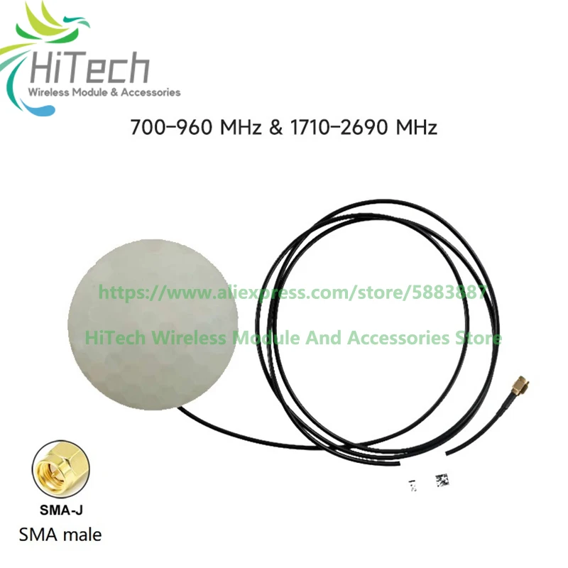 in stock!Quectel YECA000M1A 4G LTE antenna DTU omni-directional SMA male 1.46M cable for BUS Vending Machines Advertising Box