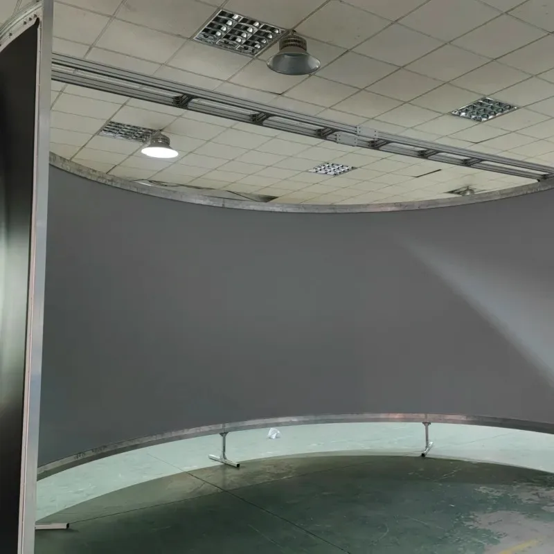 Projector ScreenFlight Simulator Customized Size Degree 5 M Diameter *2.4 M H Curved Projector Screen Grey Or White Fabric