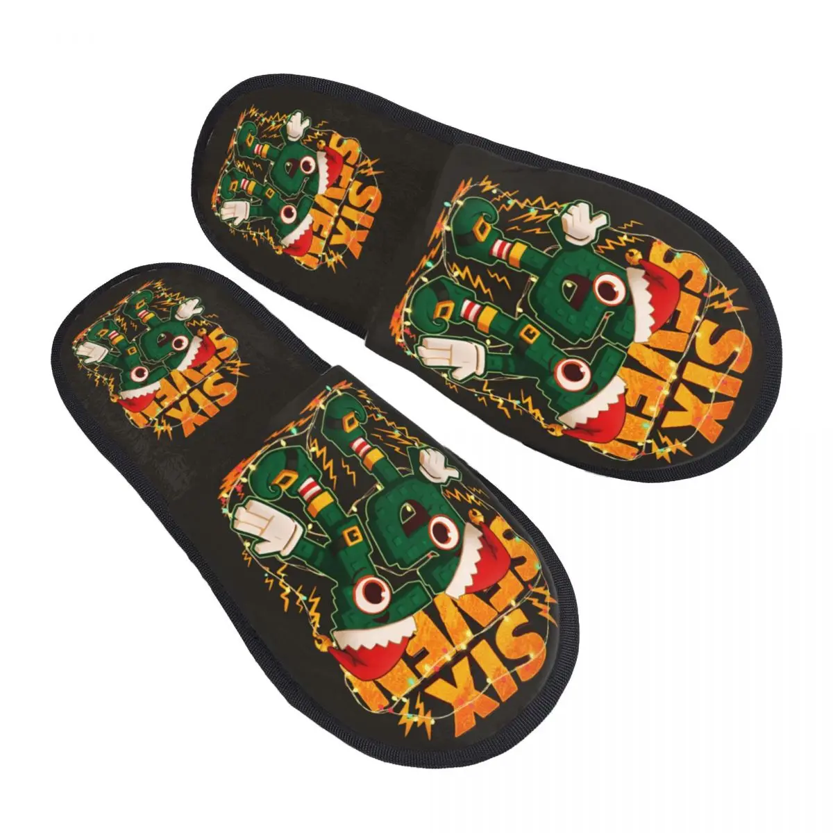 Custom Print Women 67 Six Seven Brainrot House Slippers Cozy Warm Christmas Memory Foam Fluffy Slipper Indoor Outdoor Shoes