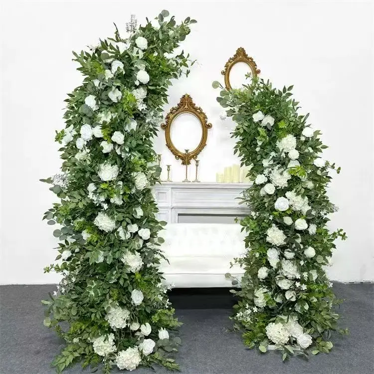 FSDKX  Premium Orange Tone Backdrop & Sign Flower No-Maintenance Floral Set for Restaurant & Commercial Wedding Venues