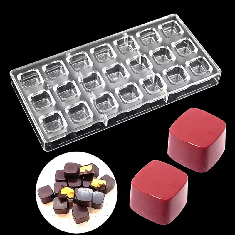 1PC 21 Grid Square Chocolate Mould Candy Mold Tray for Homemade Baking Party Dessert Making Tools Store Home Bakery Supplies ZYF view 3