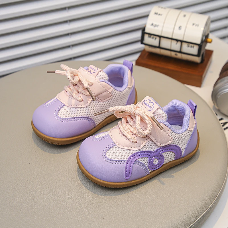 Kids Outdoor Sports Footwear Breathable Mesh Soft Sole Toddler First Walking Shoes 2026 New Boys Girls Casual Sneakers