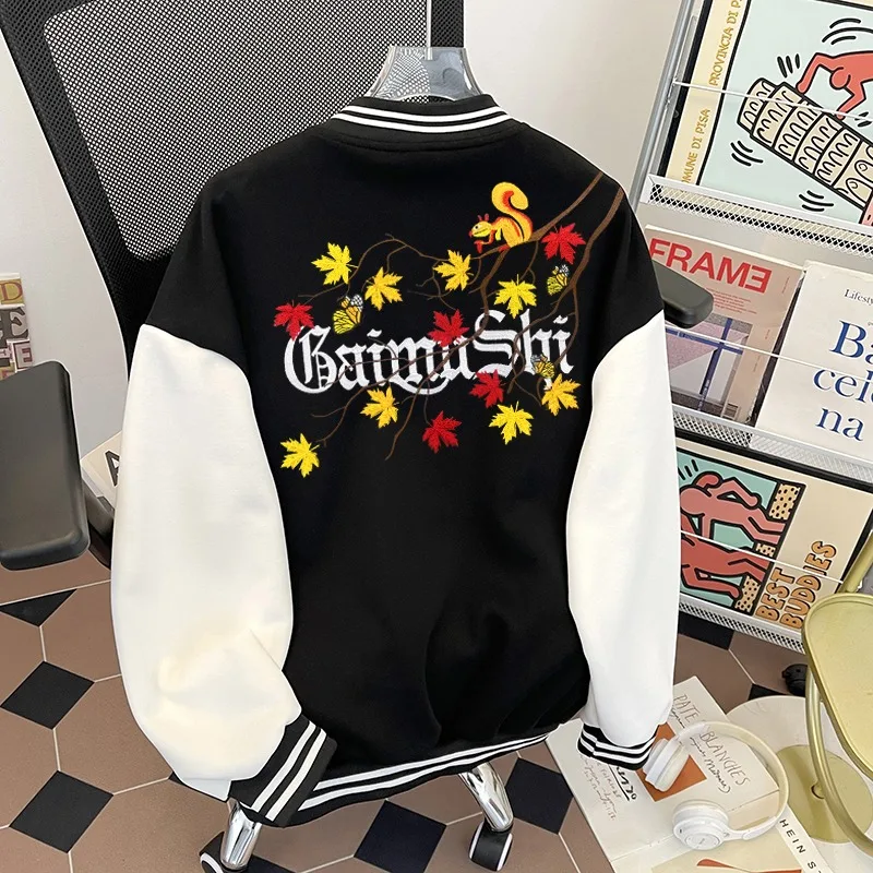 Men Women High-quality American-style Baseball Jackets Embroidered Graphic Casual Jackets Autumn Outdoor Sports Tops and Coats