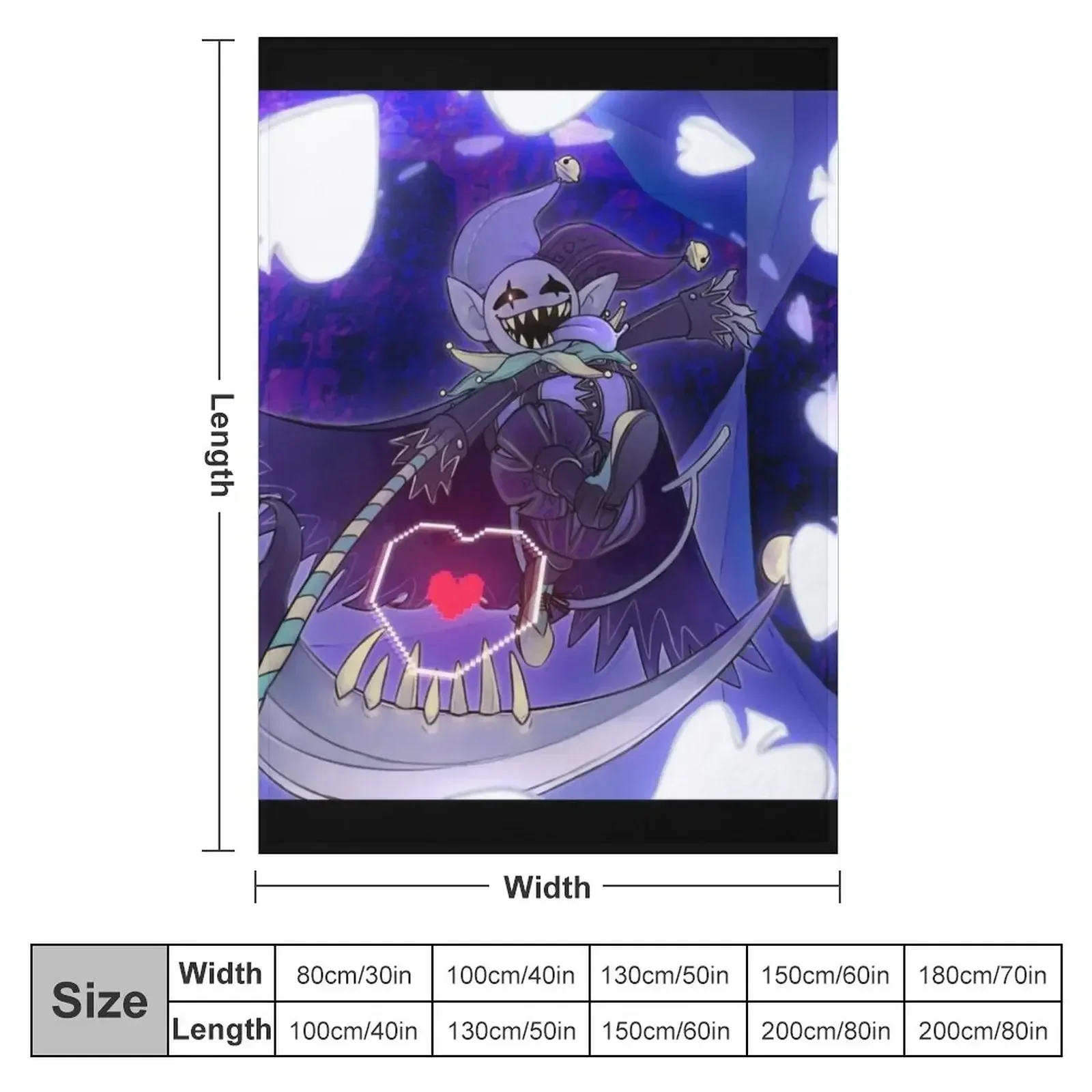 Deltarune - Jevil Throw Blanket Camping Luxury St Blankets