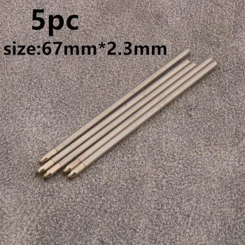 5PC ปากกาเหล็กหมุน67mm เติมปากกาลูกลื่นพิเศษตลับหมึกหลักเติมหมึกสีดำสีน้ำเงินหมึก