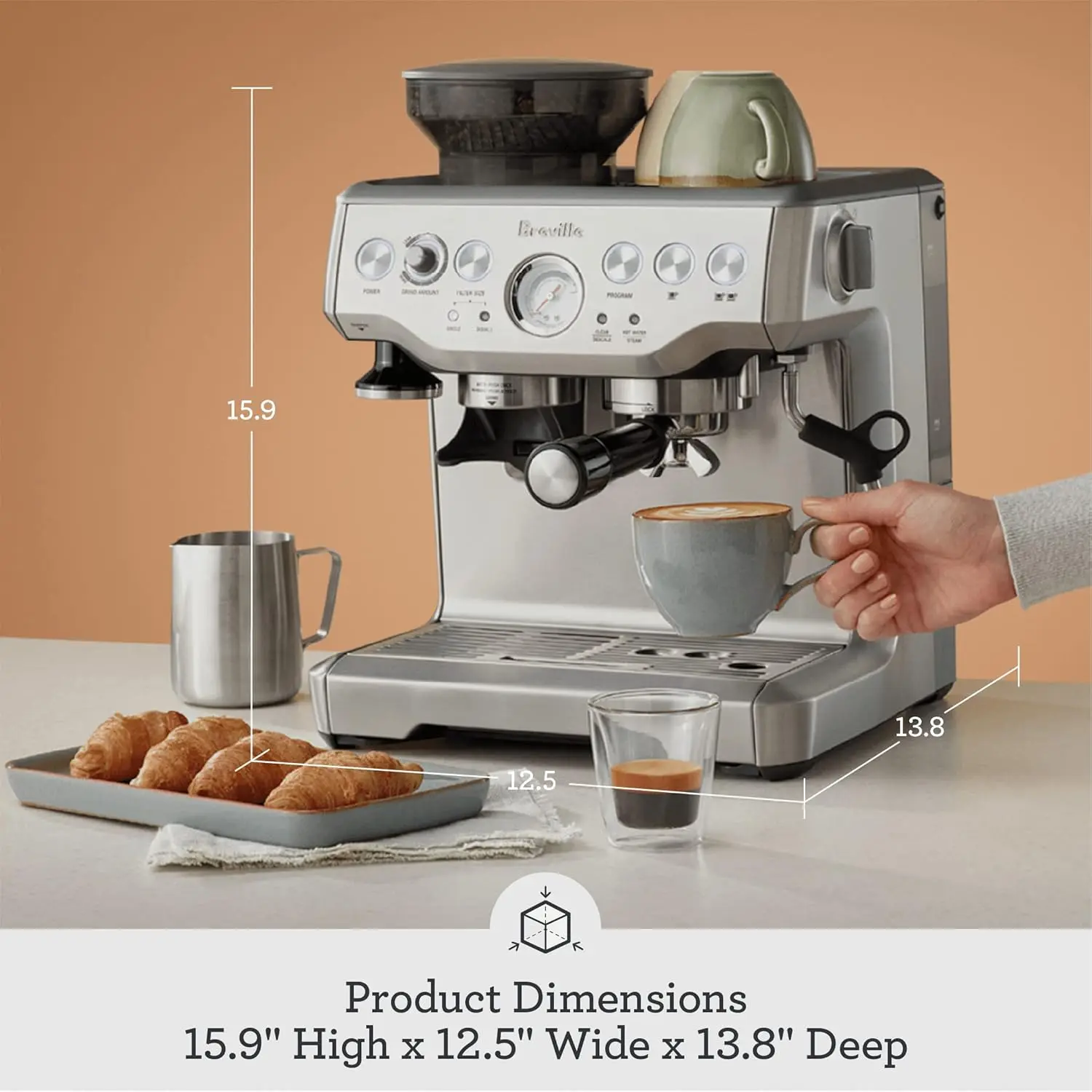 Эспрессо-машина Breville Barista Express, один размер, матовая нержавеющая сталь