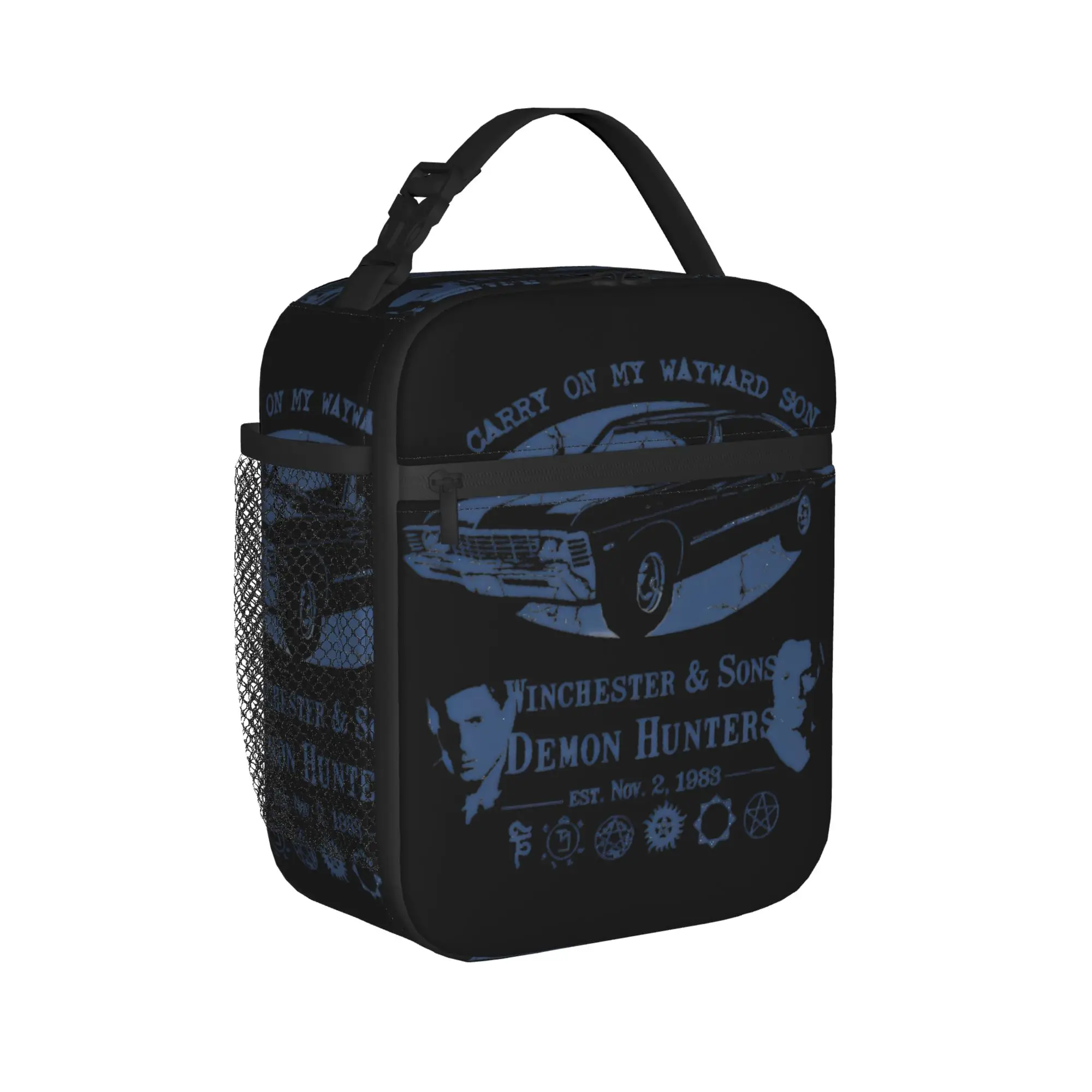 Carry On My Wayward Son Insulated Lunch Bag Thermal Bag ,Meal Container Supernatural Lunch Box Tote for Men Women College