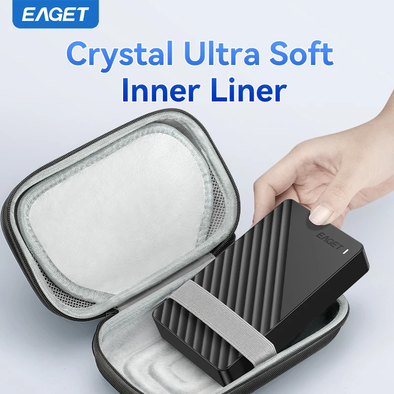 Eaget 2,5 inch HDD Box Bag Case draagbare harde schijf tas voor externe draagbare HDD hdd box case opslag bescherming zwart