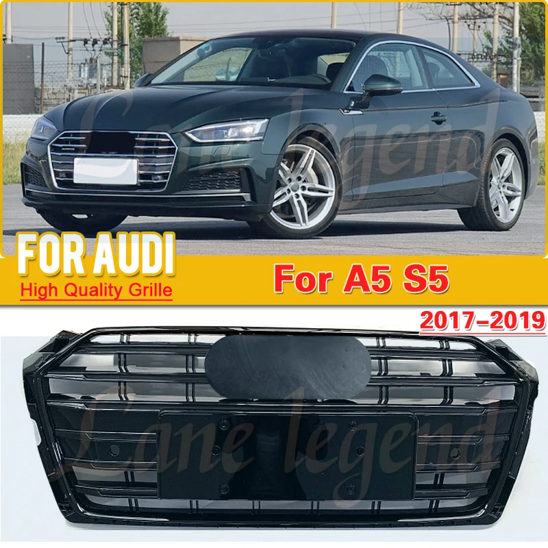 

High Quality Car Styling Accessories Front Bumper Grill Center Grille for Audi A5 2017 2018 2019(Refit for S5 Style)