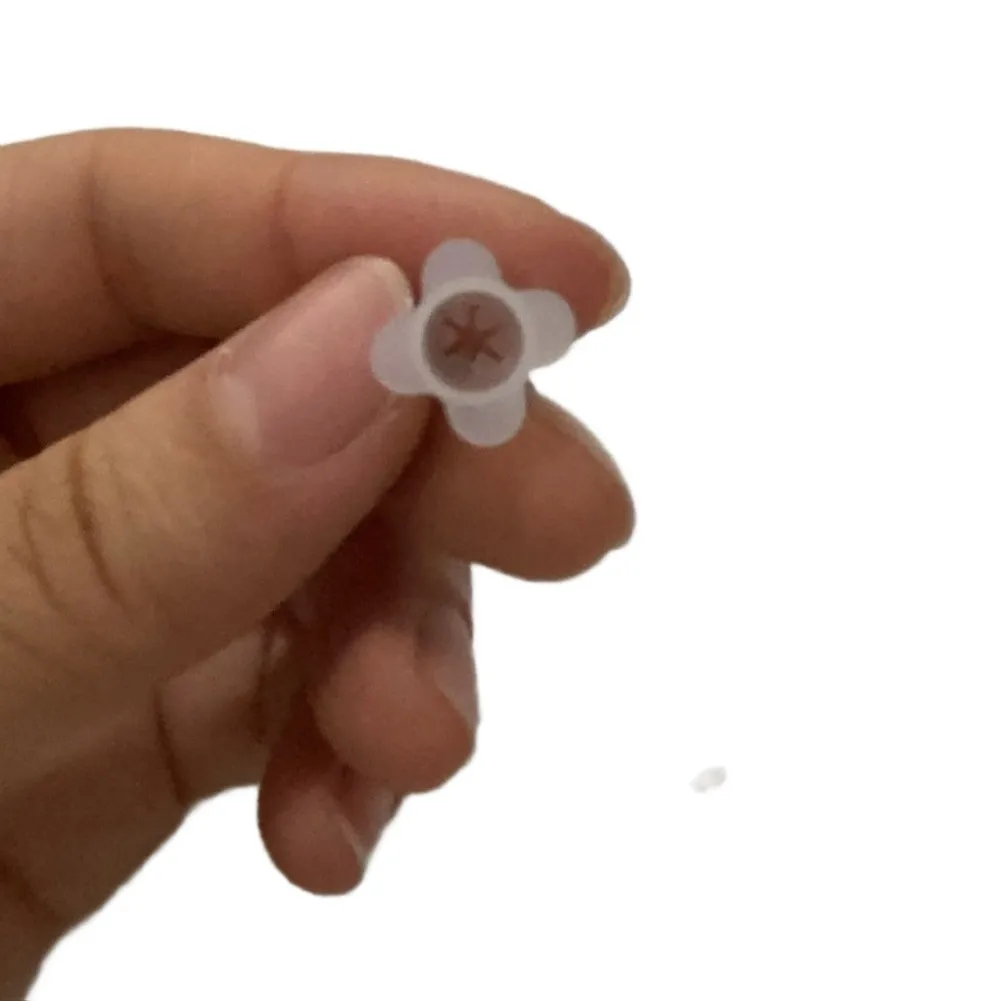 24Pcs White Silicone Flower Shaped Feeder Mouthpiece Replacement Parts For Hummingbird And Standard Bird Feeders Garden Accessor