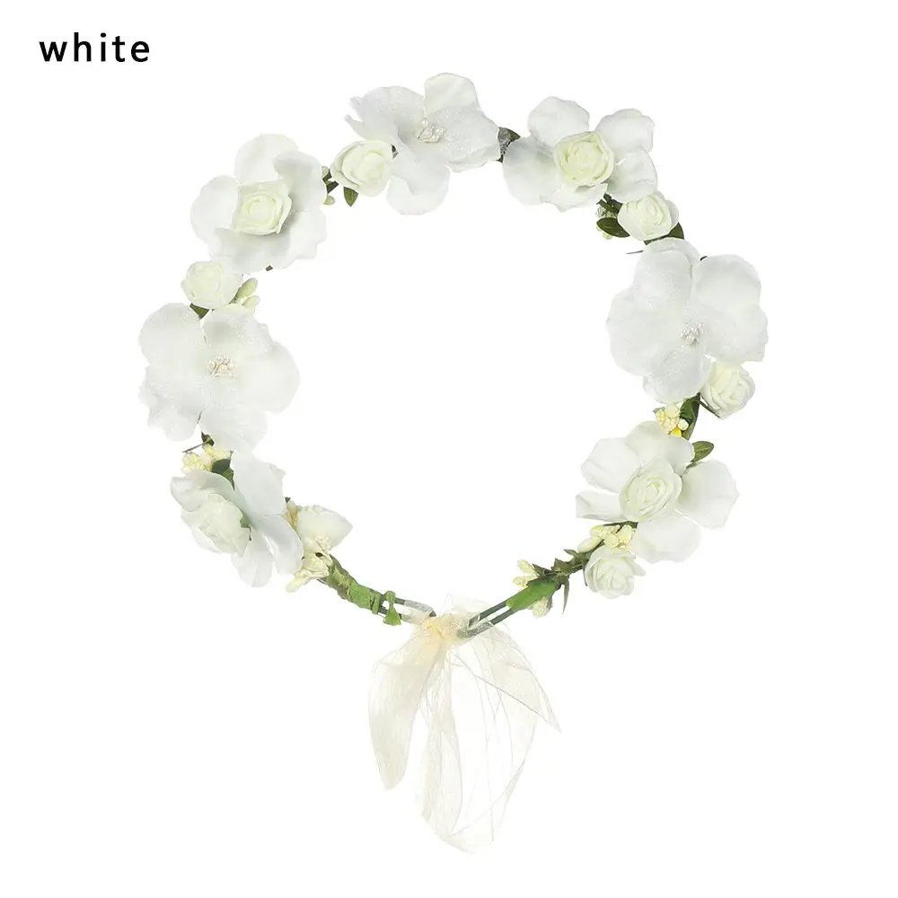 

Women Hair Accessories Beach Wreath Forehead Hair Band Bride Hair Wreaths Flower Hairband Crown Wedding Garland