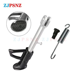 Universal 17/19/21/22cm Motorcycle Scooter Kickstand Side lining Stands Kick Bracket With Spring Bolt For 80cc 100cc 125cc 150cc