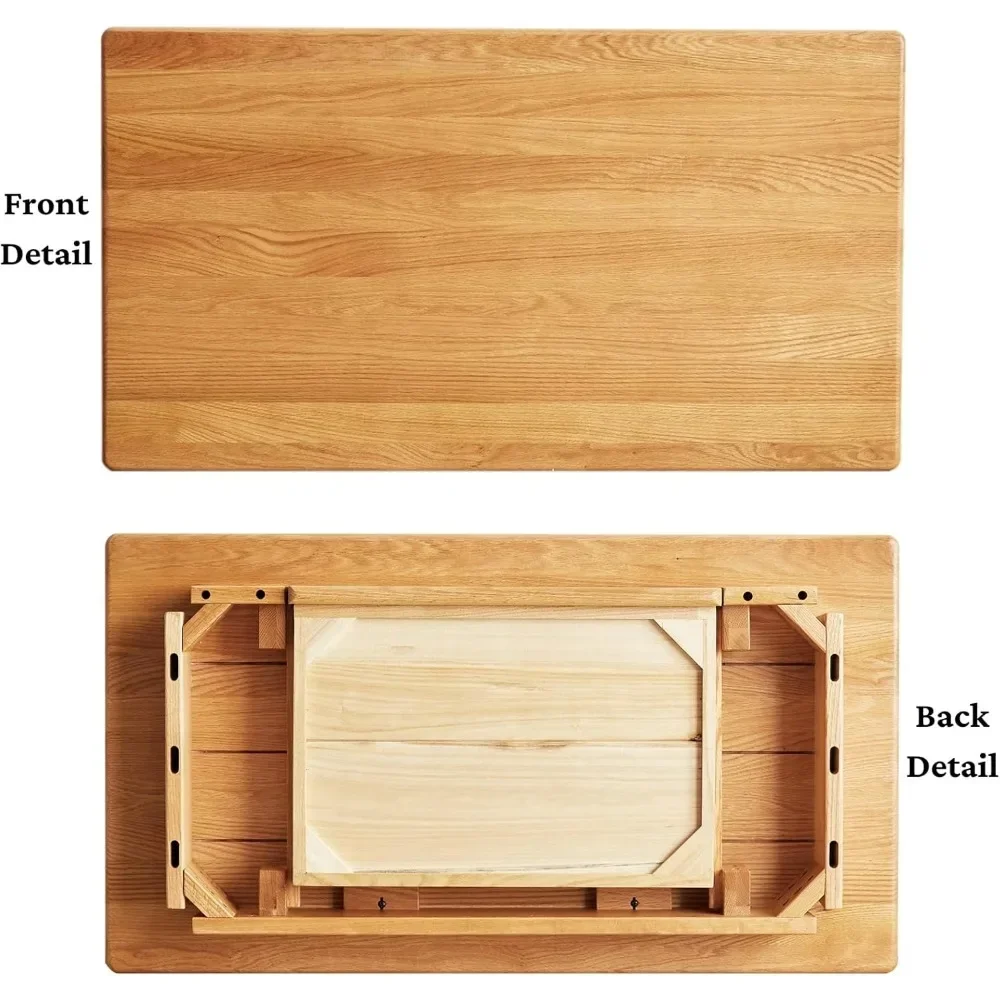31.49inch Computer Desk with Drawer for Bedroom Home Office, Simple Study Makeup Table, 100% Oak Writing