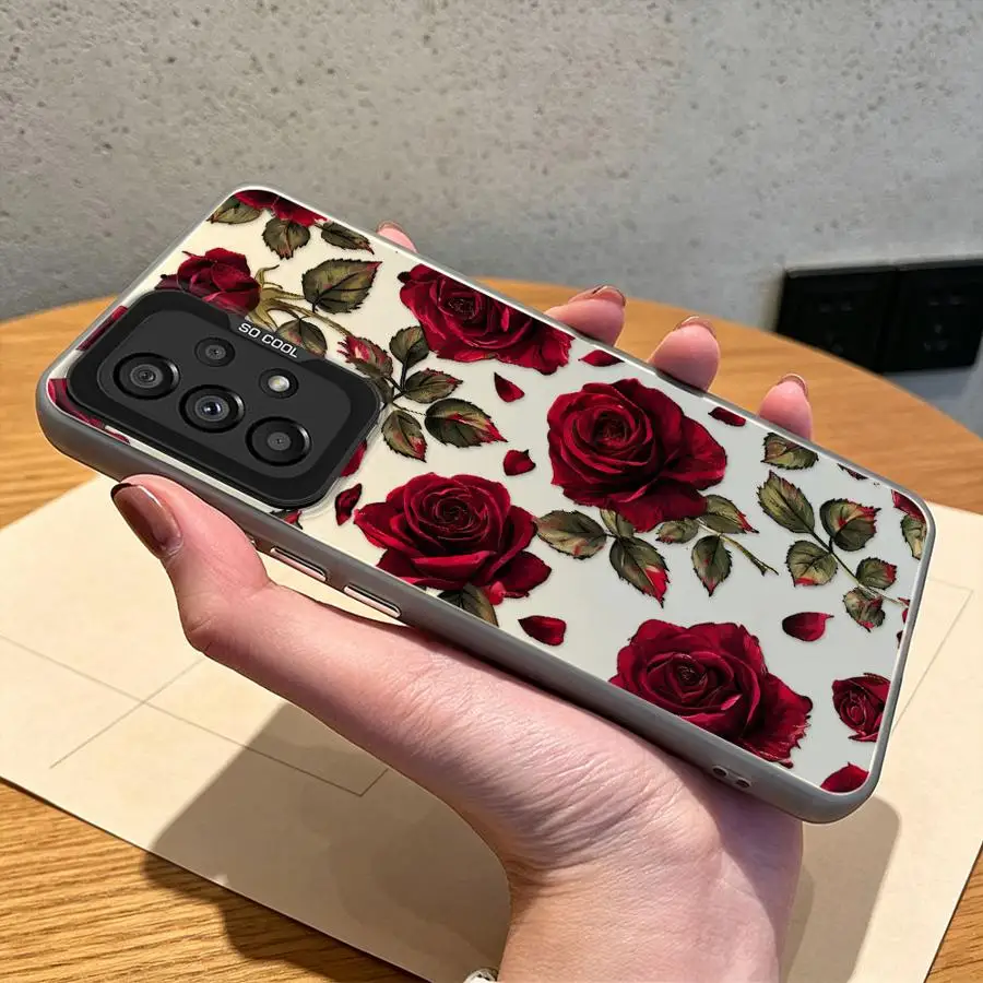 Phone Cover Case for Samsung Galaxy A31 A07 A56 A23 A51 A04 A26 A50 A71 A14 A12 A72 A15 A16 A34 A37 A17 A54 A57 A25 Red Vintage