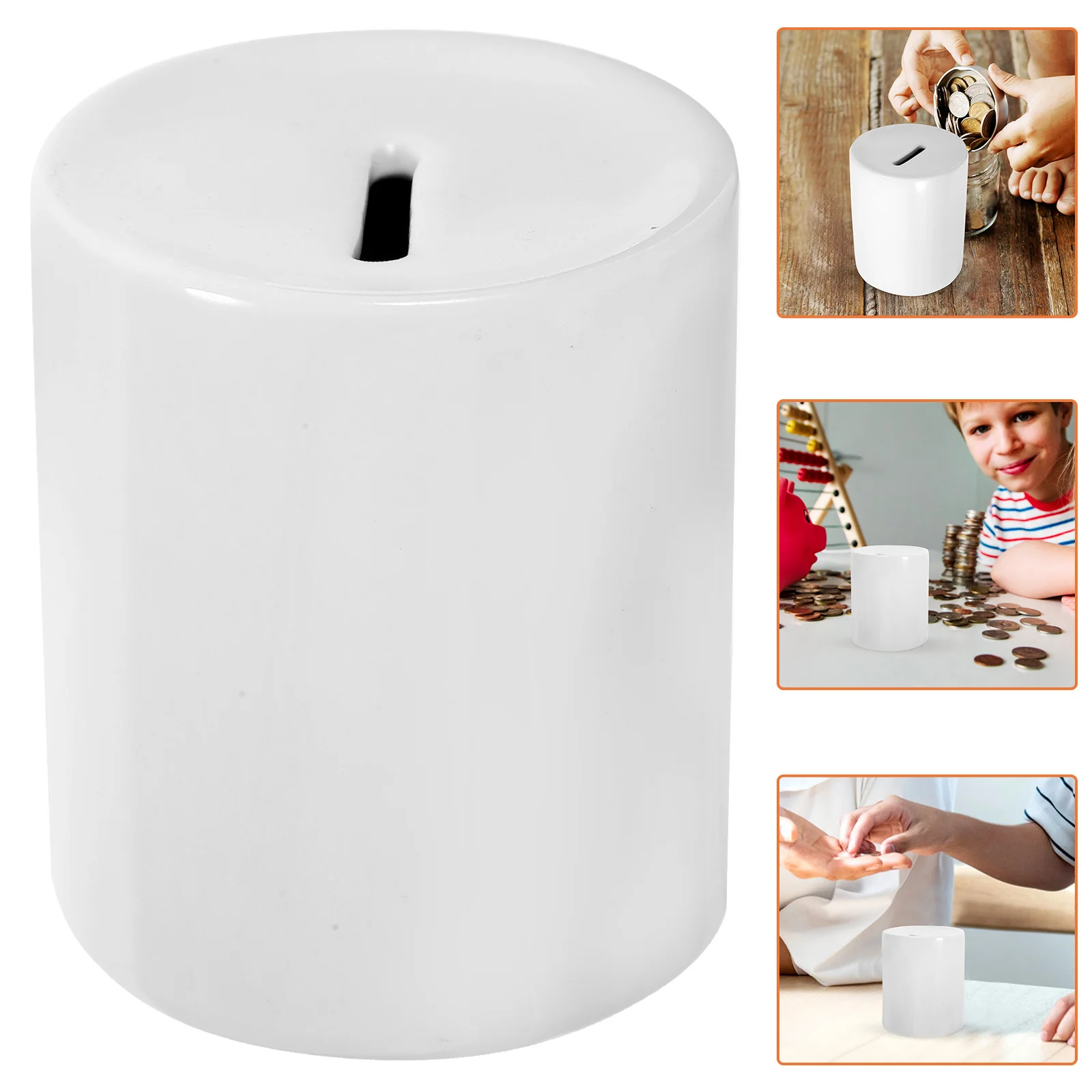 

Large Capacity Smooth Ceramic Money Saving Pot Column Piggy Bank Home Coin Storage Box Ceramic Piggy Bank Column Saving Pot