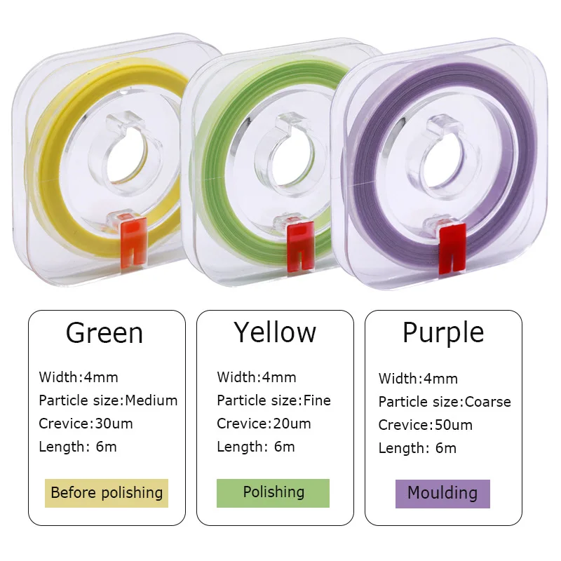 1Roll Dental Resin Polishing Strip Orthodontic Polishing Strip Material Adjacent Opening Teeth Disposable Sand Strip Dental Tool