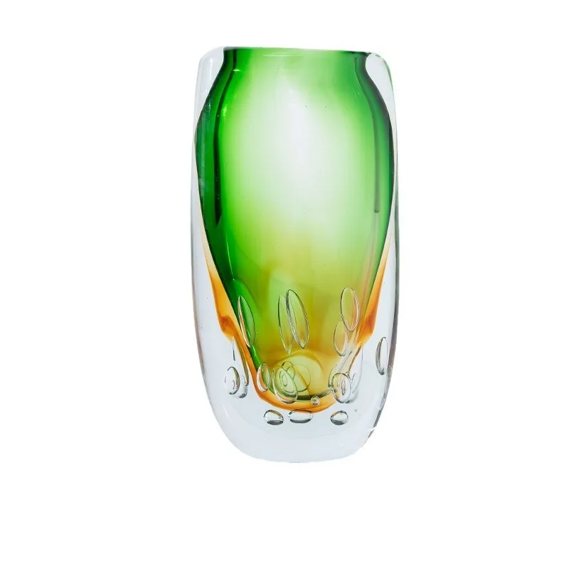 

Creative glass gradual change vase high sense living room dining table entrance flower vase decoration ornament